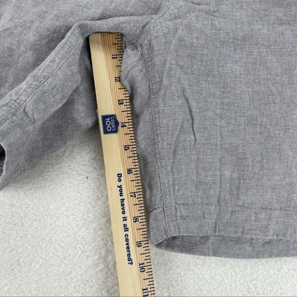 (2) J. Crew Flex Gramercy Chino Shorts Men Sz 33 X 9 Gray Flat Front Linen Blend - Picture 5 of 8
